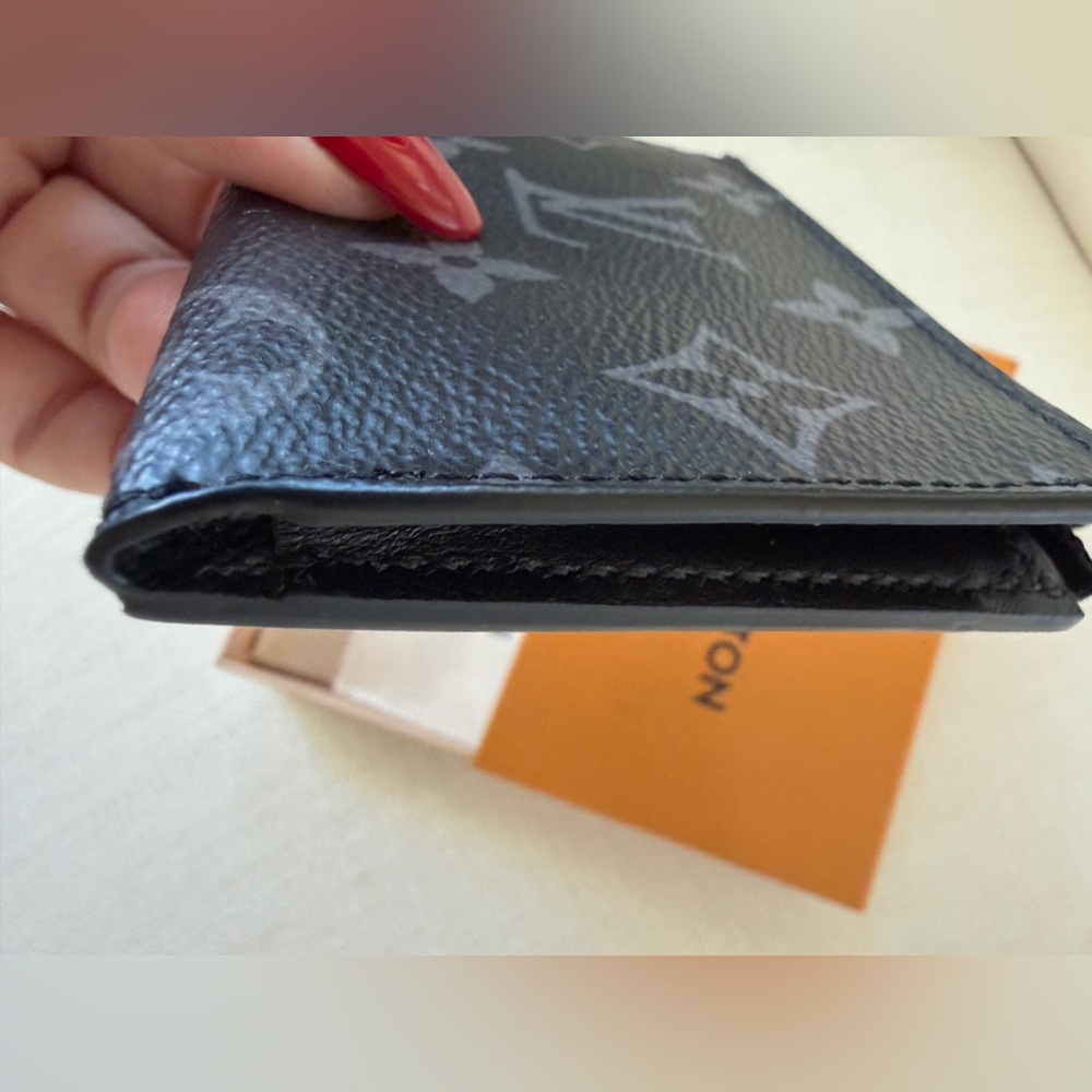 Louis Vuitton Monogram Eclipse Compact Coin Card Holder Wallet M82253 RFID CHIP - Picture 6 of 13